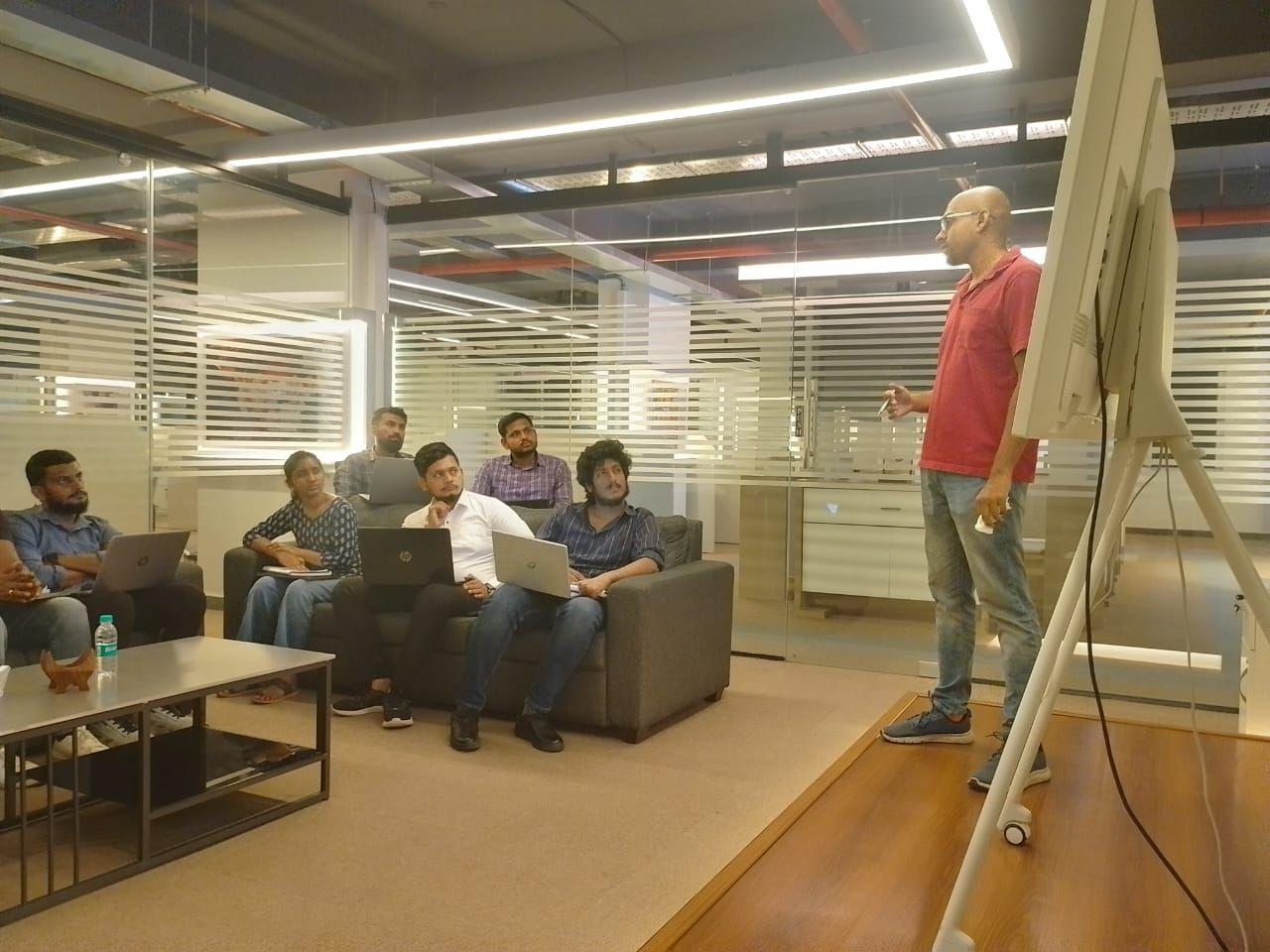 Team session with Moulindu and Abhishek